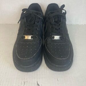 Nike Air Force One Woman Black Knit Sneakers